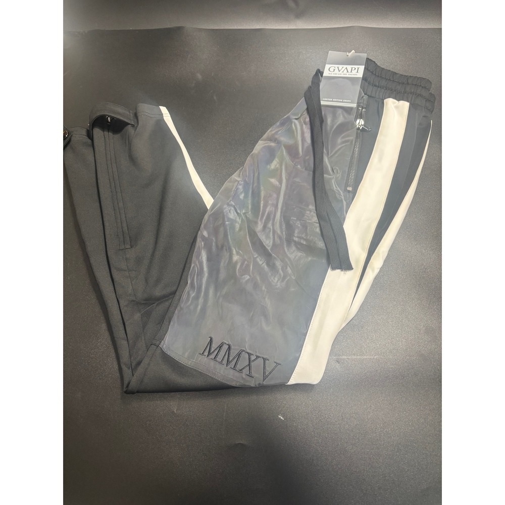 Guapi NEW Mens Black White Reflective Joggers Limited Edition GVAPI MMXV Size 34